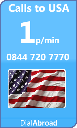 1p/min calls to USA from UK landlines or mobiles